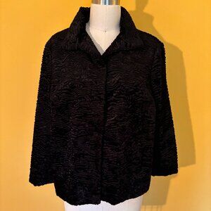 Faux Persian Lamb Swing Jacket